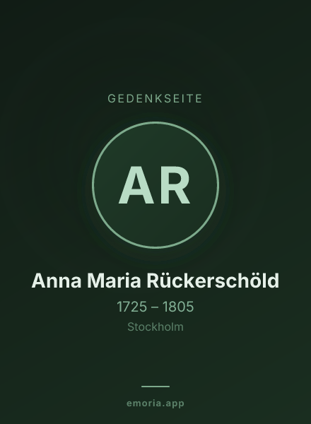Gedenkportrait von Anna Maria Rückerschöld