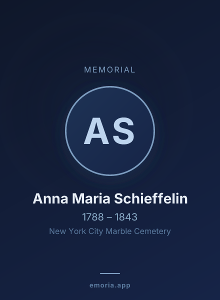 Memorial portrait of Anna Maria Schieffelin