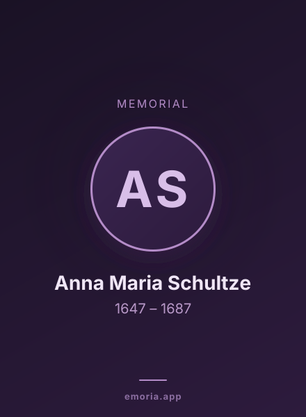 Memorial portrait of Anna Maria Schultze