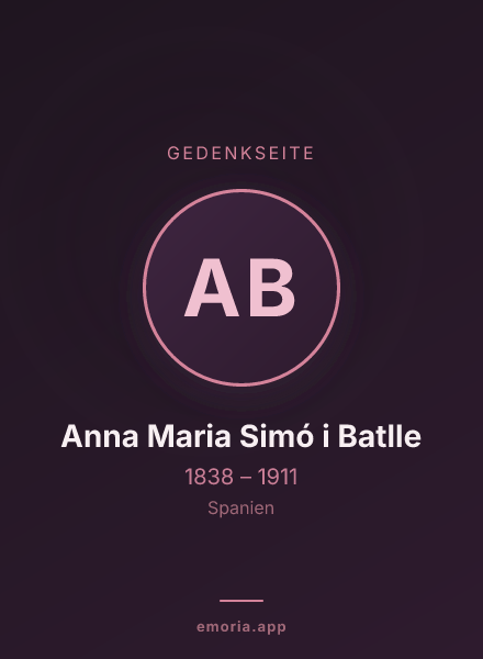 Gedenkportrait von Anna Maria Simó i Batlle
