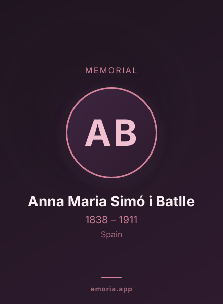 Memorial portrait of Anna Maria Simó i Batlle