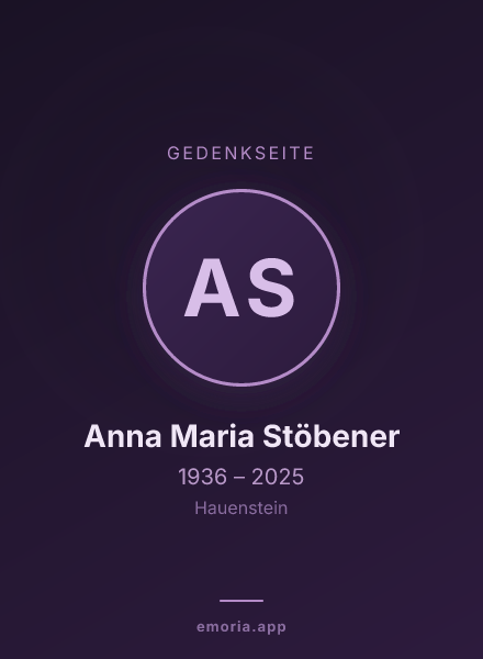 Gedenkportrait von Anna Maria Stöbener