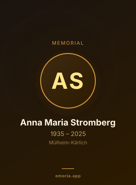 Memorial portrait of Anna Maria Stromberg