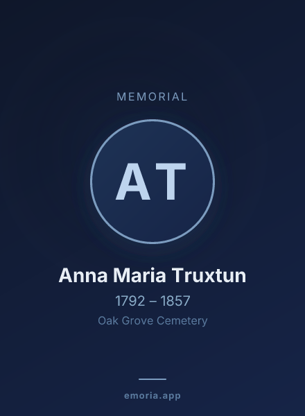 Memorial portrait of Anna Maria Truxtun