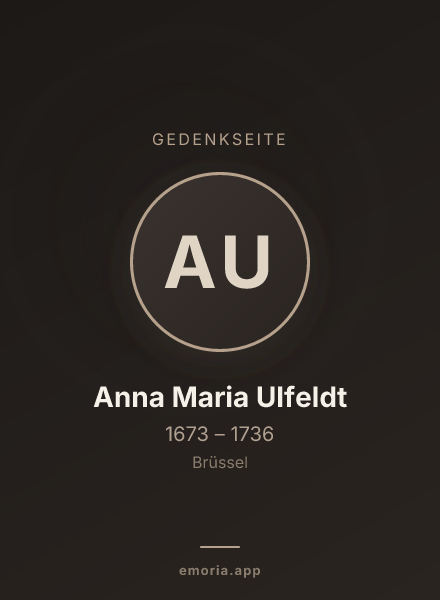 Gedenkportrait von Anna Maria Ulfeldt