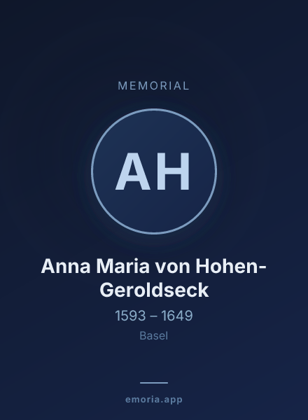 Memorial portrait of Anna Maria von Hohen-Geroldseck