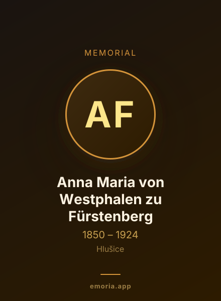 Memorial portrait of Anna Maria von Westphalen zu Fürstenberg
