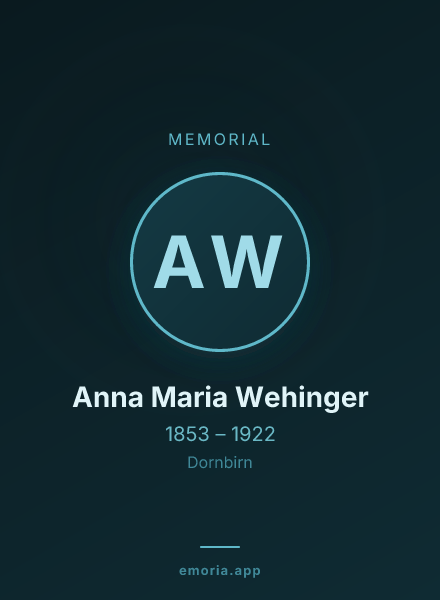 Memorial portrait of Anna Maria Wehinger