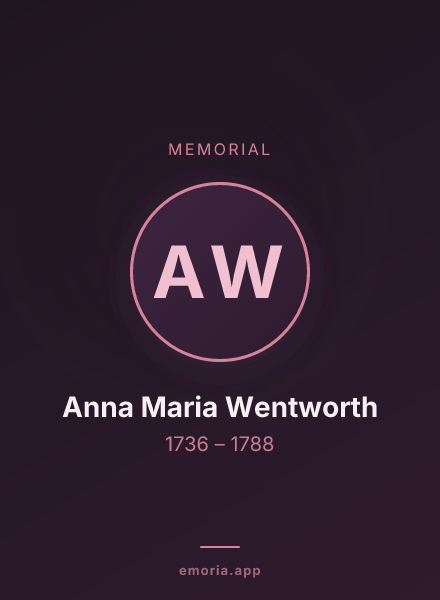 Memorial portrait of Anna Maria Wentworth