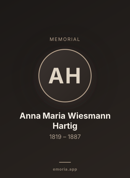 Memorial portrait of Anna Maria Wiesmann Hartig
