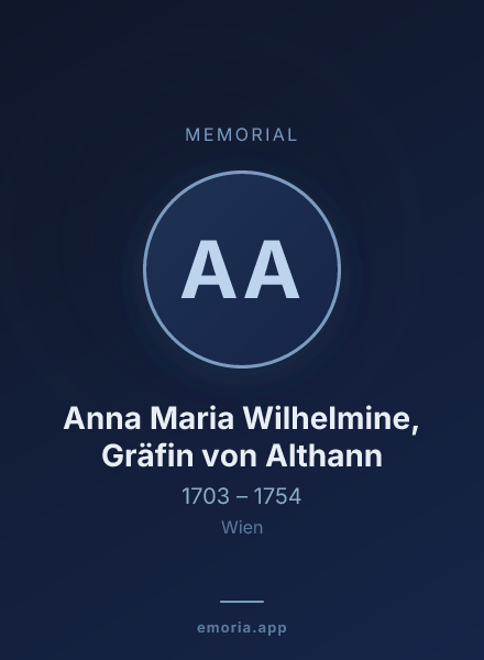 Memorial portrait of Anna Maria Wilhelmine, Gräfin von Althann