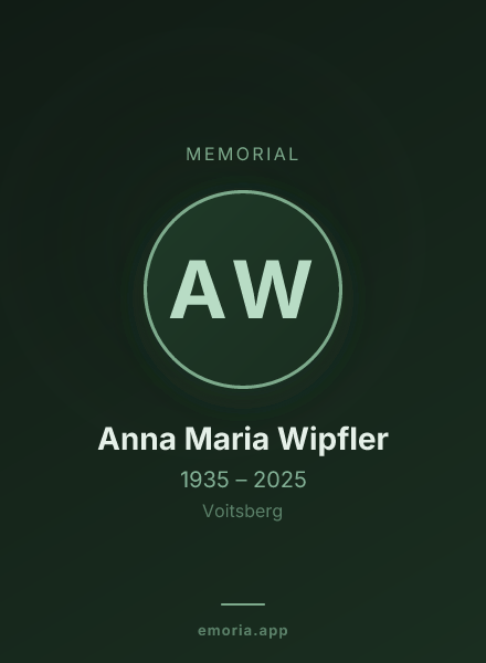 Memorial portrait of Anna Maria Wipfler