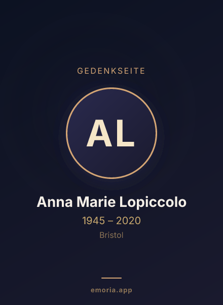 Gedenkportrait von Anna Marie Lopiccolo