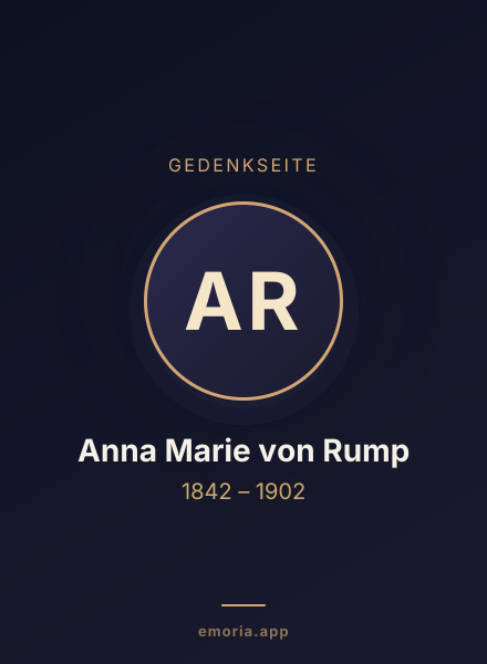 Gedenkportrait von Anna Marie von Rump