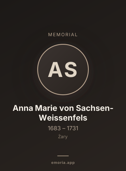 Memorial portrait of Anna Marie von Sachsen-Weissenfels