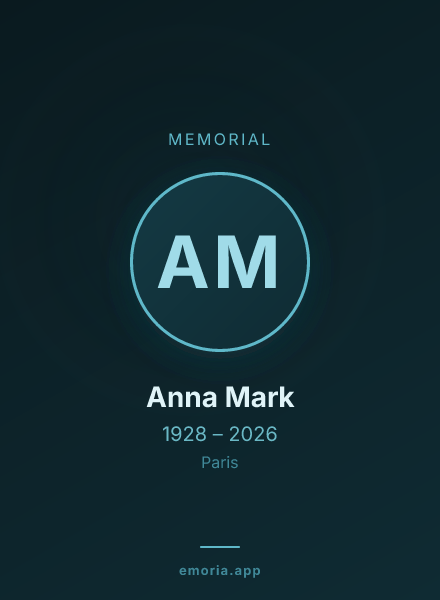 Memorial portrait of Anna Mark