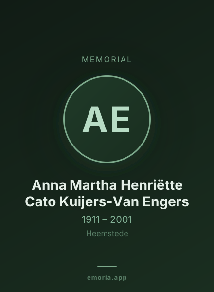 Memorial portrait of Anna Martha Henriëtte Cato Kuijers-Van Engers