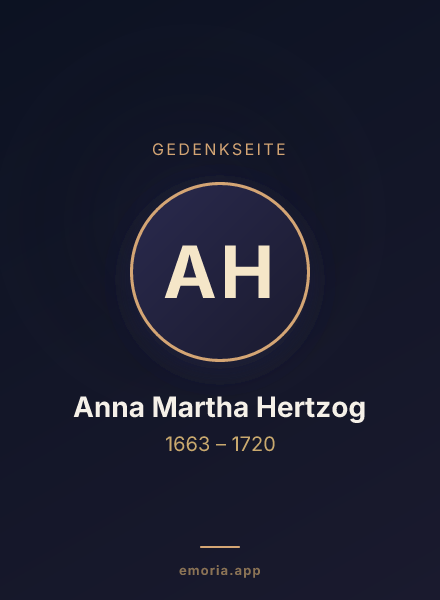 Gedenkportrait von Anna Martha Hertzog