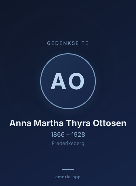 Gedenkportrait von Anna Martha Thyra Ottosen