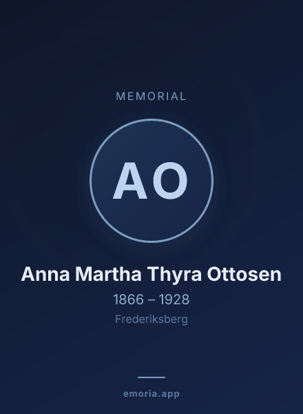 Memorial portrait of Anna Martha Thyra Ottosen