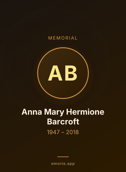 Memorial portrait of Anna Mary Hermione Barcroft