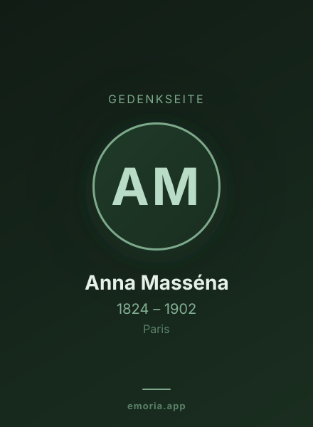 Gedenkportrait von Anna Masséna