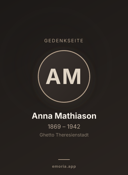 Gedenkportrait von Anna Mathiason