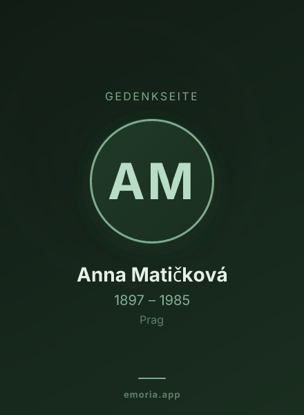 Gedenkportrait von Anna Matičková