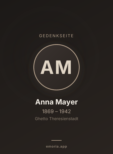 Gedenkportrait von Anna Mayer