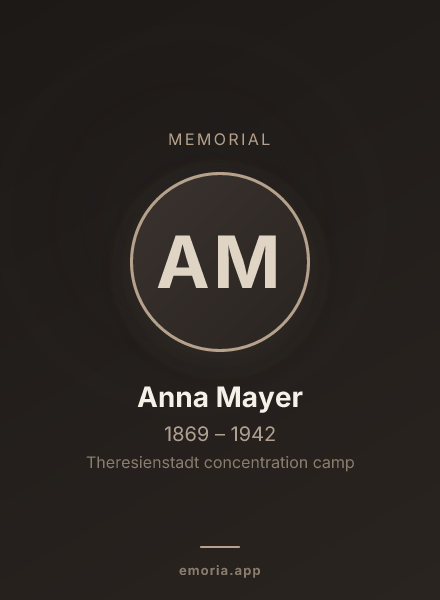 Memorial portrait of Anna Mayer