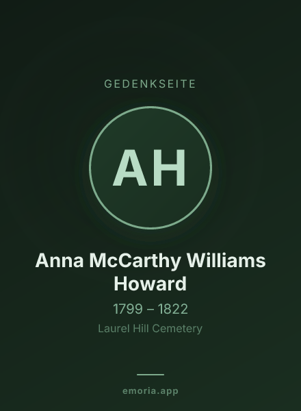 Gedenkportrait von Anna McCarthy Williams Howard