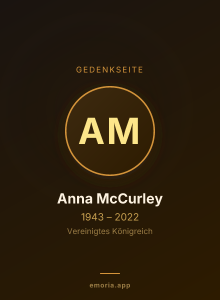 Gedenkportrait von Anna McCurley