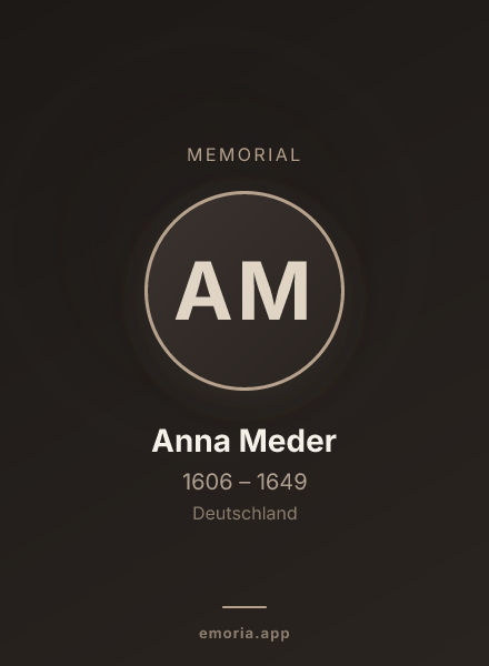 Memorial portrait of Anna Meder