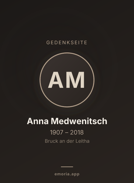 Gedenkportrait von Anna Medwenitsch