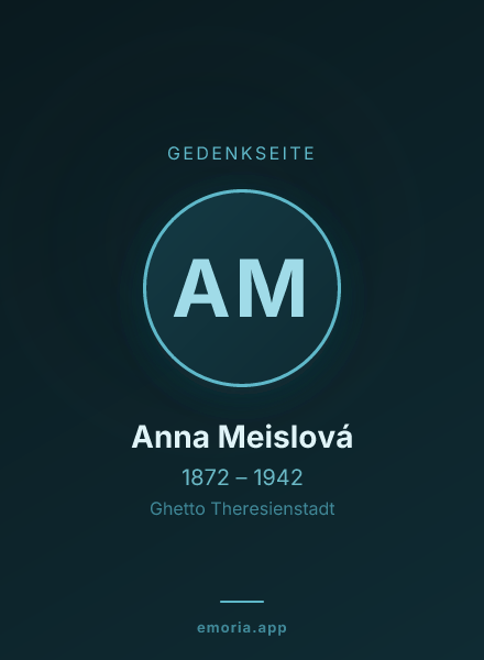 Gedenkportrait von Anna Meislová