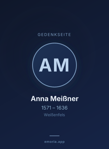 Gedenkportrait von Anna Meißner