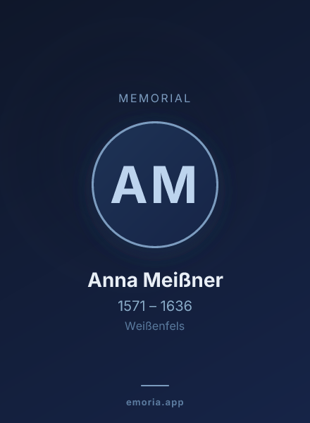 Memorial portrait of Anna Meißner
