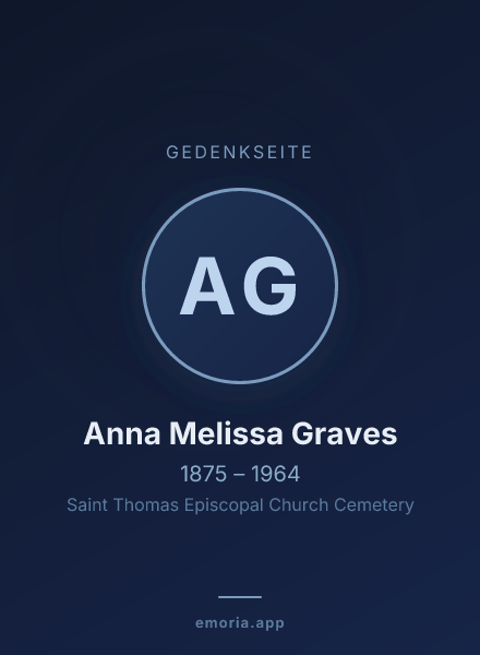 Gedenkportrait von Anna Melissa Graves
