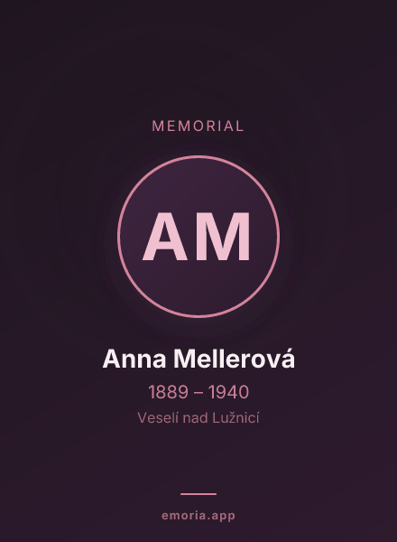Memorial portrait of Anna Mellerová