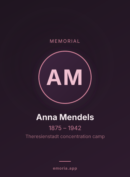 Memorial portrait of Anna Mendels