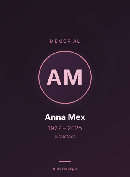 Memorial portrait of Anna Mex