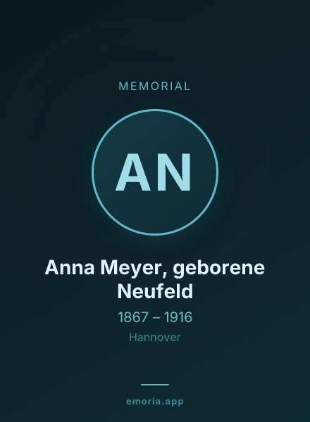 Memorial portrait of Anna Meyer, geborene Neufeld