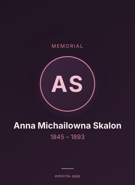 Memorial portrait of Anna Michailowna Skalon