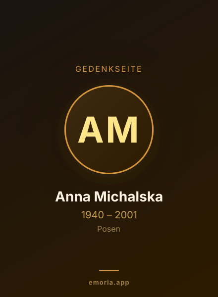 Gedenkportrait von Anna Michalska