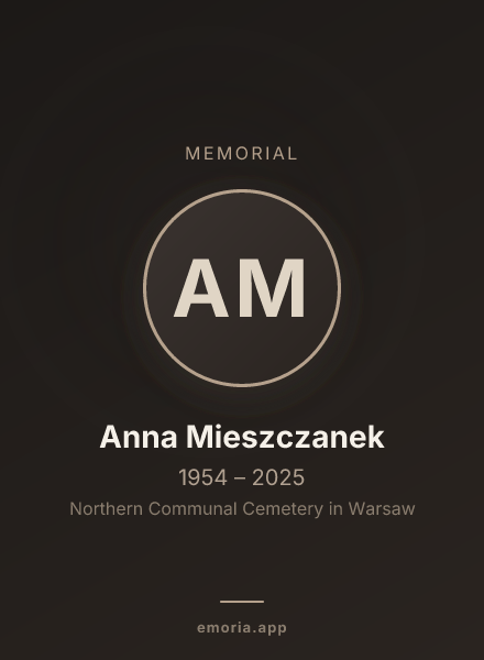 Memorial portrait of Anna Mieszczanek