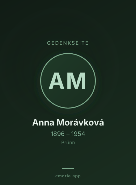 Gedenkportrait von Anna Morávková