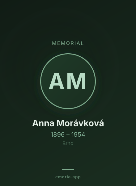 Memorial portrait of Anna Morávková