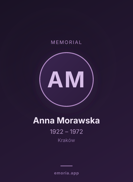 Memorial portrait of Anna Morawska