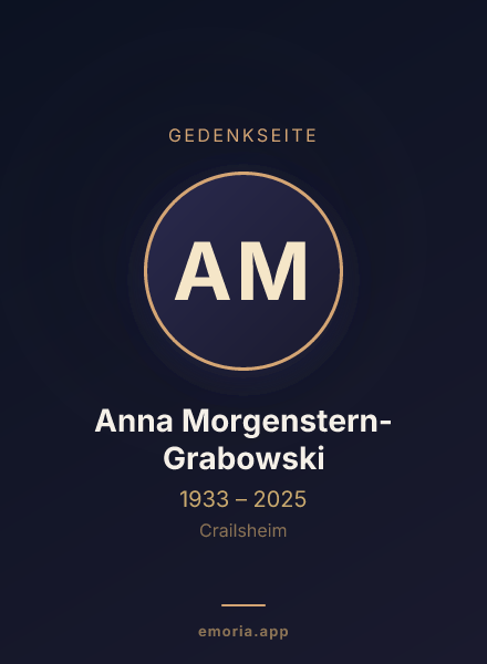 Gedenkportrait von Anna Morgenstern-Grabowski