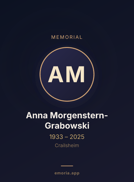 Memorial portrait of Anna Morgenstern-Grabowski